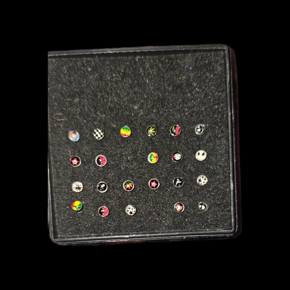 Colorful Stud Earring Set - Picture 1 of 2
